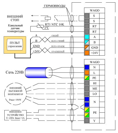 Схема подключения Колибри-1000 Water